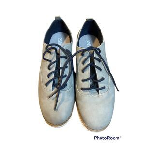 Zara Kid Boys Oxford‎ Lace Up Shoes Gray US Sz 5.5 4521/003 Navy Laces